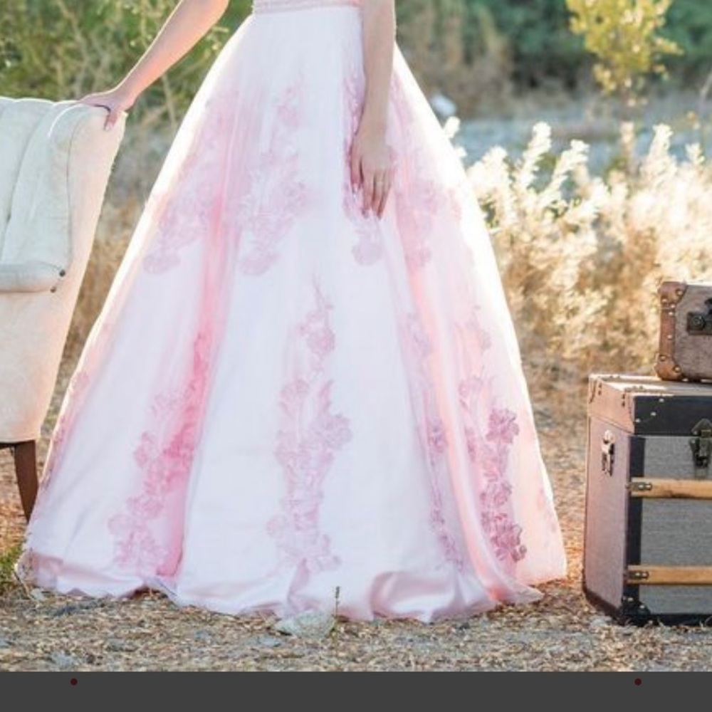 Faviana Floral A-Line Dress - Picture 4 of 5